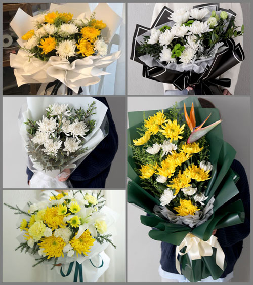江苏常州武进区雪堰镇城湾村白事花束代送